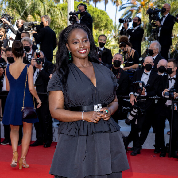 Aïssa Maïga (Bijoux Boucheron, habillée par Maison Rabih Kayrouz, Chaussures Roger Vivier) - Montée des marches du film "Benedetta" lors du 74ème Festival International du Film de Cannes. Le 9 juillet 2021 © Borde-Jacovides-Moreau / Bestimage
