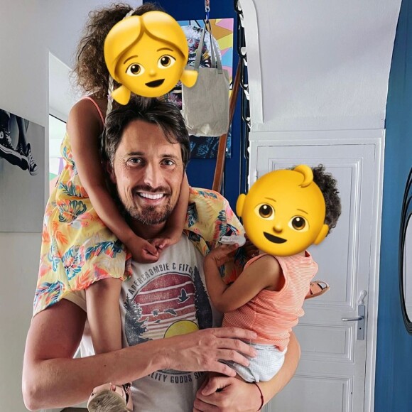 Vincent Cerutti avec ses enfants