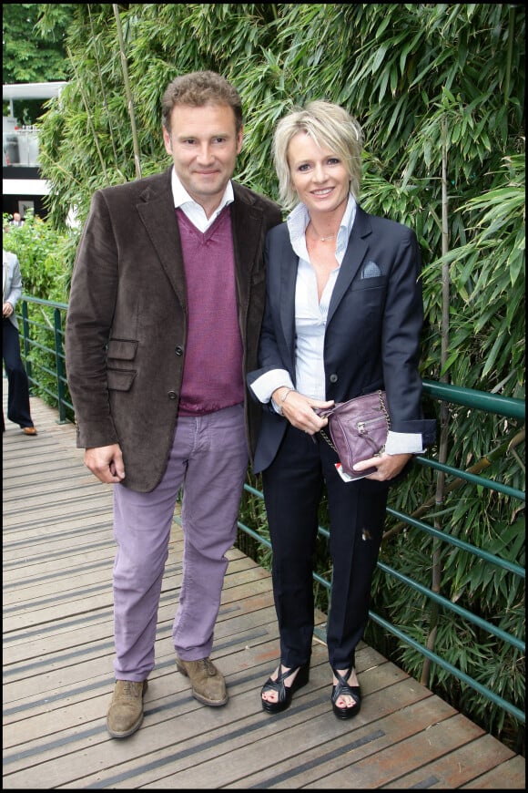 Pierre Sled et Sophie Davant - Tournoi de Roland-Garros 2009.