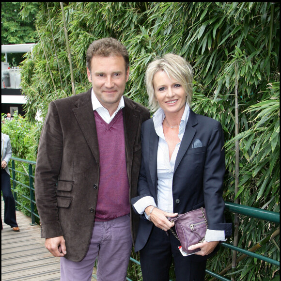 Pierre Sled et Sophie Davant - Tournoi de Roland-Garros 2009.