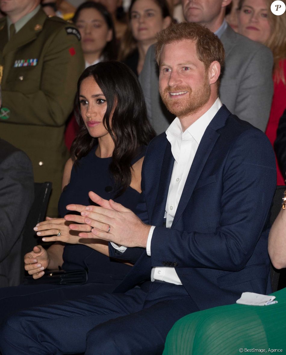 Meghan Markle, duchesse de Sussex (enceinte), le prince Harry, duc de Sussex lors d'une réception au War Memorial Museum à Auckland, Nouvelle Zélande.