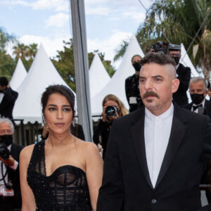 Damien Bonnard, Leïla Bekhti, Joachim Lafosse, Gabriel Merz Chammah - Montée des marches du film "Les intranquilles" lors du 74e Festival International du Film de Cannes. Le 16 juillet 2021. © Borde-Jacovides-Moreau / Bestimage