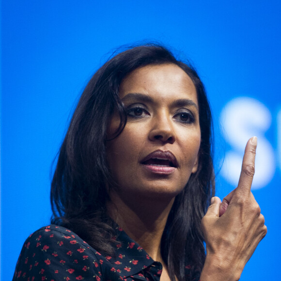 Karine Le Marchand (marraine de la CNDP (Commission nationale du débat public) et animatrice de lémission "L'amour est dans le pré") au 57ème salon International de l'Agriculture au parc des expositions de la porte de Versailles à Paris, France, le 23 février 2020. © Jean-Baptiste Autissier/Panoramic/Bestimage 