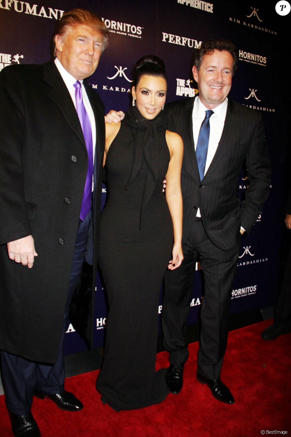 Donald Trump, Kim Kardashian et Piers Morgan réunis à Los Angeles.