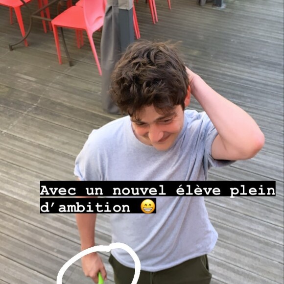 Alexandra Rosenfeld donne un cours de yoga à Martin Weill - Instagram