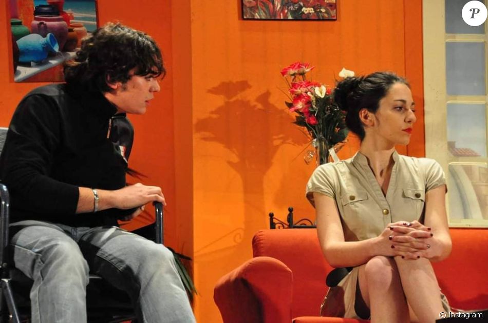 Rossella Rivoli et Giovanni Amura (Stephano Carracci dans "L'amie prodigieuse) sur les planches en 2014.
