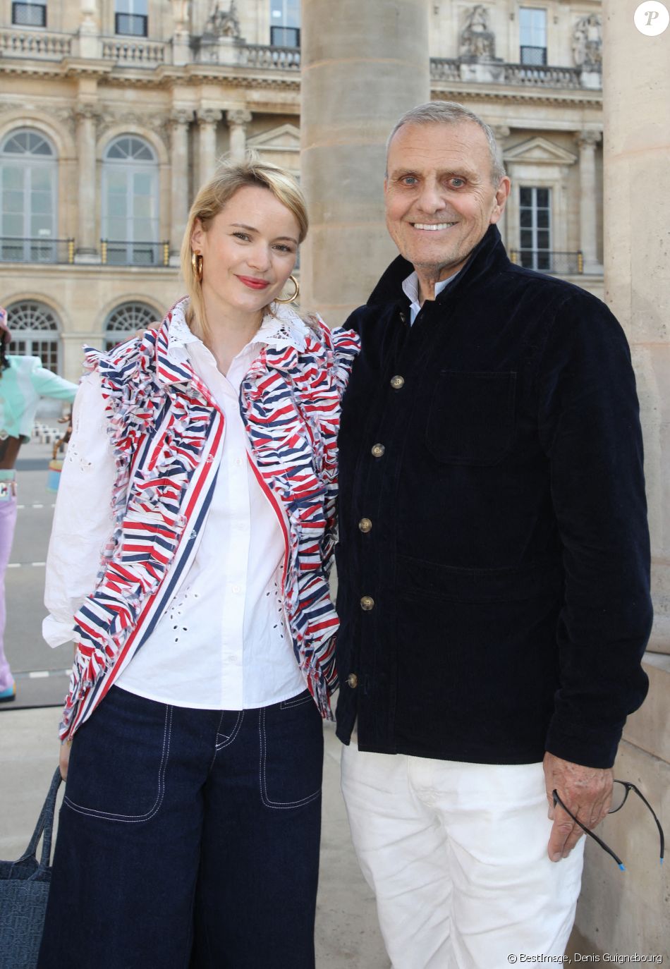Jean-Charles De Castelbajac et Pauline De Drouas - Soirée de remise des prix de "Andam Fashion Awards 2021" dans les jardins du Palais Royal à Paris. Le 1er juillet 2021 © Denis Guignebourg / Bestimage