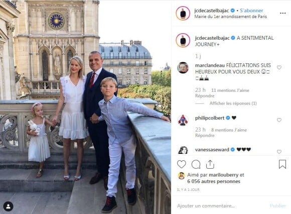 Jean-Charles de Castelbajac annonce s'être marié à Pauline de Drouas à Paris le 21 septembre 2019.