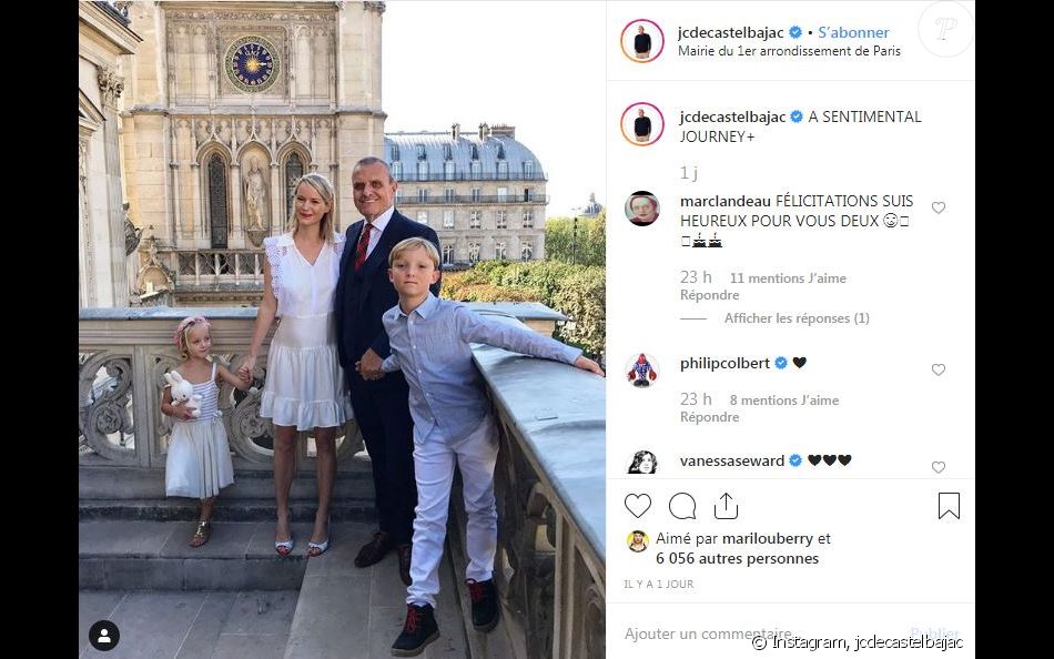 Jean-Charles de Castelbajac annonce s'être marié à Pauline de Drouas à Paris le 21 septembre 2019.
