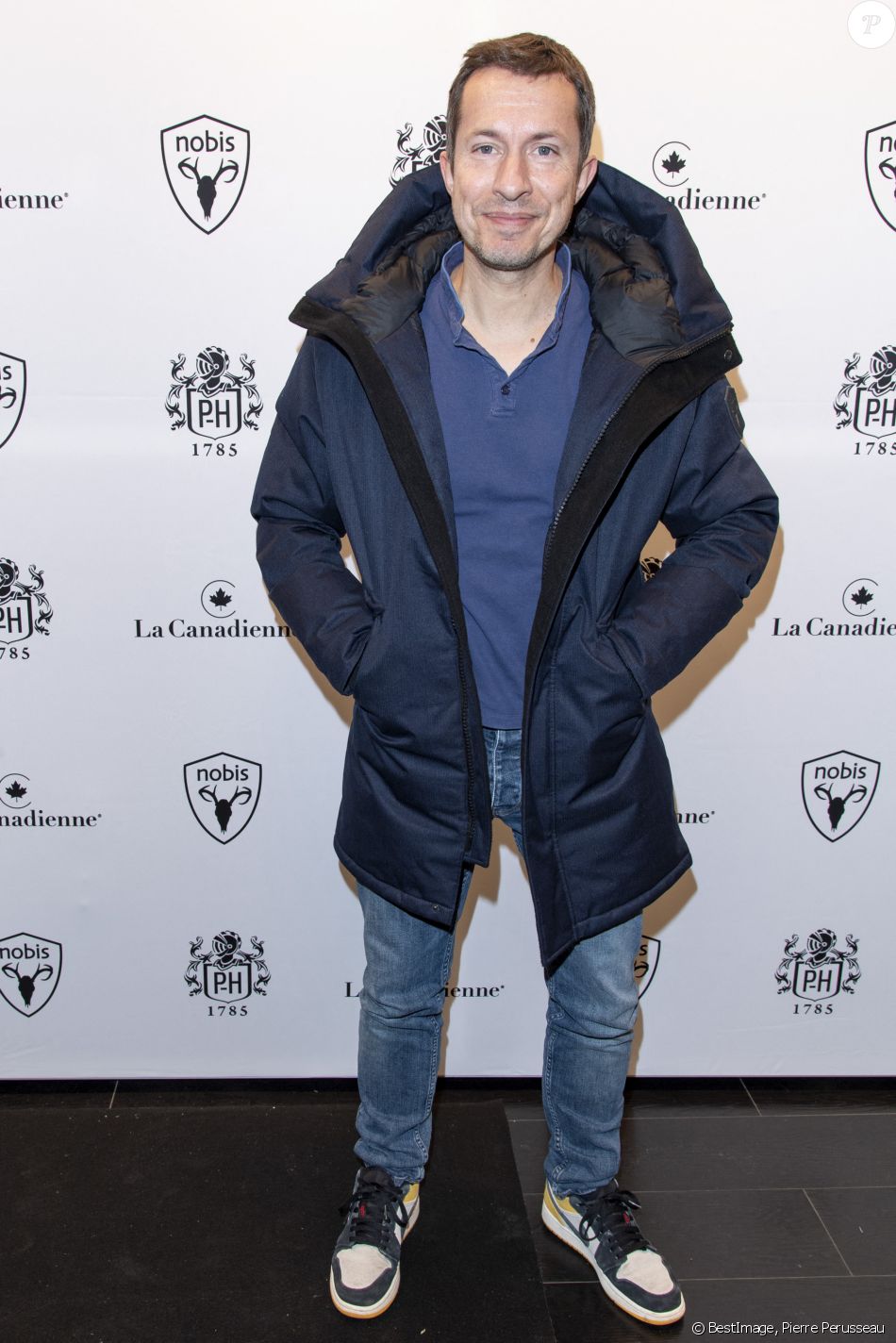 Exclusif - Grégoire Margotton lors de la soirée "La Canadienne X Nobis" pour le lancement de la nouvelle collection Nobis dans leur nouvelle boutique au 39 rue du Four à Paris , le 13 novembre 2019. © Pierre Perusseau / Bestimage