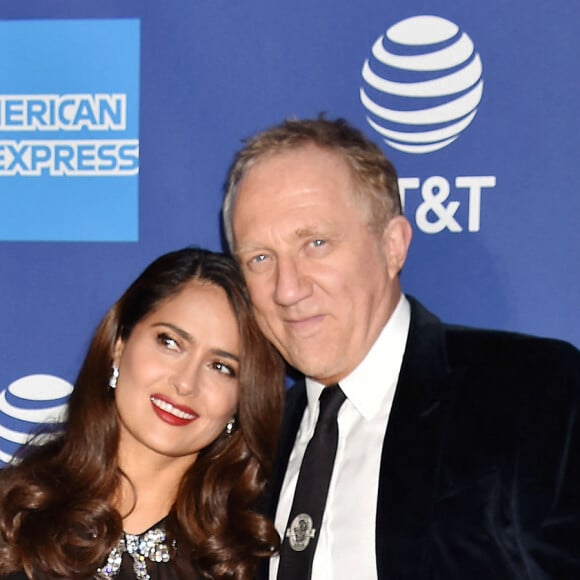 Salma Hayek et son mari François-Henri Pinault - Palm Springs International Film Festival Awards Gala. Le 2 janvier 2019.