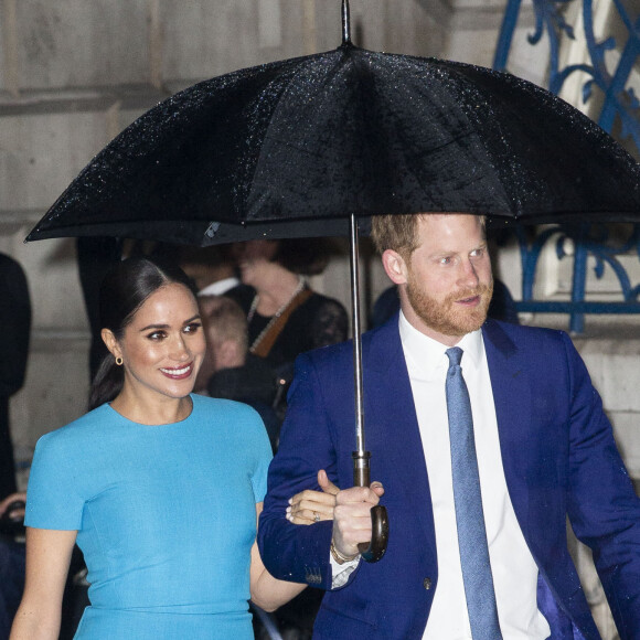 Le prince Harry, duc de Sussex, et Meghan Markle, duchesse de Sussex arrivent à la cérémonie des Endeavour Fund Awards à Londres le 5 mars 2020.