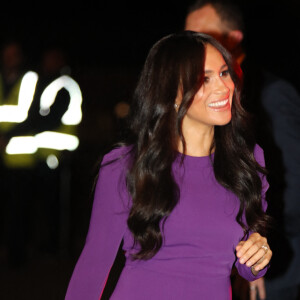 Meghan Markle, duchesse de Sussex, arrive à l'ouverture du sommet One Young au Royal Albert Hall à Londres le 22 octobre 2019.