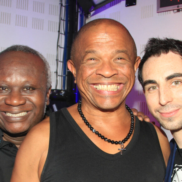 Francky Vincent, Magloire et Jordan de Luxe lors de l'émission "Le Show de Luxe" sur la Radio Voltage à Paris, le 25 avril 2019. © Philippe Baldini/Bestimage