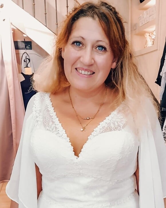 Cindy Van Der Auwera en robe de mariée