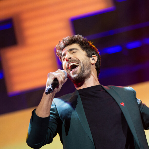 le chanteur espagnol Agustin Galiana ( parrain du Télévie 2020 ) lors de la 32ème édition du Télévie, l'opération de récolte de dons de RTL Belgium au profit du Fonds de la recherche scientifique (FNRS) pour aider la lutte contre la leucémie et le cancer. Belgique, Bruxelles, le 19 septembre 2020 