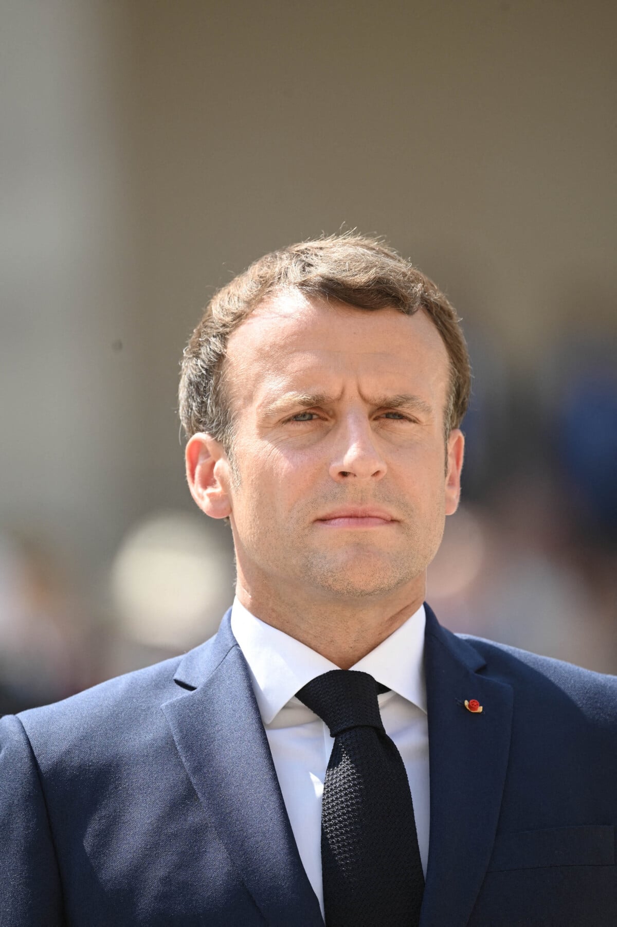 Photo : Le président de la République, Emmanuel Macron lors de la ...