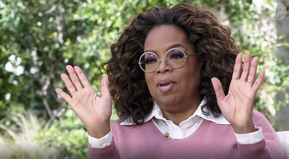 La présentatrice américaine Oprah Winfrey. © Capture TV CBS via Bestimage