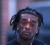 Exclusif - Lil Uzi Vert, le rappeur au diamant implanté dans le front, quitte le studio 152 à New York.