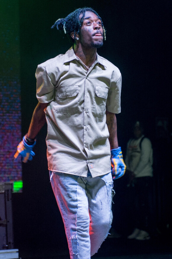 Le rappeur Lil Uzi Vert (Symere Woods) en concert au O2 Academy Brixton de Londres, Royaume, le 10 avril 2018.