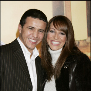 Faudel et sa femme Anissa au cinéma Marignan à Paris