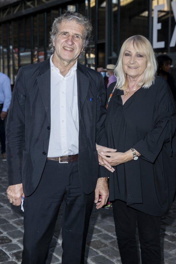 Gérard Leclerc et sa femme Julie - "Jam Capsule" - Expérience culturelle immersive dans le Hall de la Villette à Paris, le 22 juin 2020. © Olivier Borde/Bestimage 