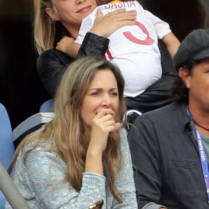 La chanteuse Shakira et ses enfants Milan et Sasha et la mère de Gerard Piqué Montserrat Bernabeu assistent au match Espagne - Italie lors de l'Euro 2016 au Stade de France à Saint-Denis le 27 juin 2016. © Cyril Moreau / Bestimage