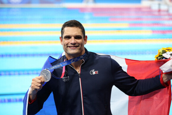 Florent Manaudou, médaille d'argent du 50 m nage libre aux jeux olympiques Tokyo 2020, le 1er août 2021.