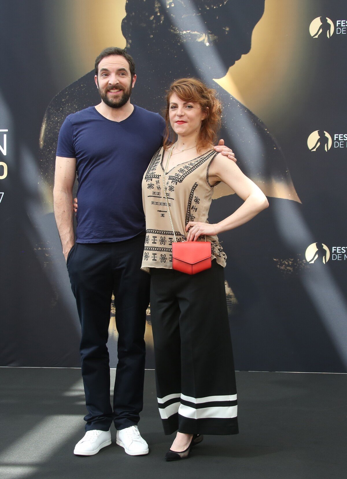 Photo : David Mora et sa compagne Anne-Elisabeth Blateau - 57ème Festival  de télévision de Monte-Carlo, le 17 juin 2017. © Denis  Guignebourg/Bestimage - Purepeople