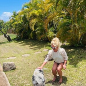 Britney Spears et un cochon sur Instagram. Le 3 août 2021.