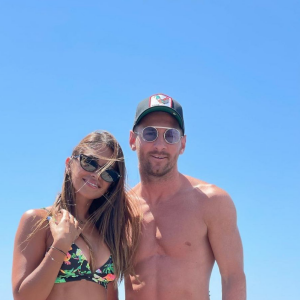 Lionel Messi et son épouse Antonela Roccuzzo en vacances. Juillet 2021.