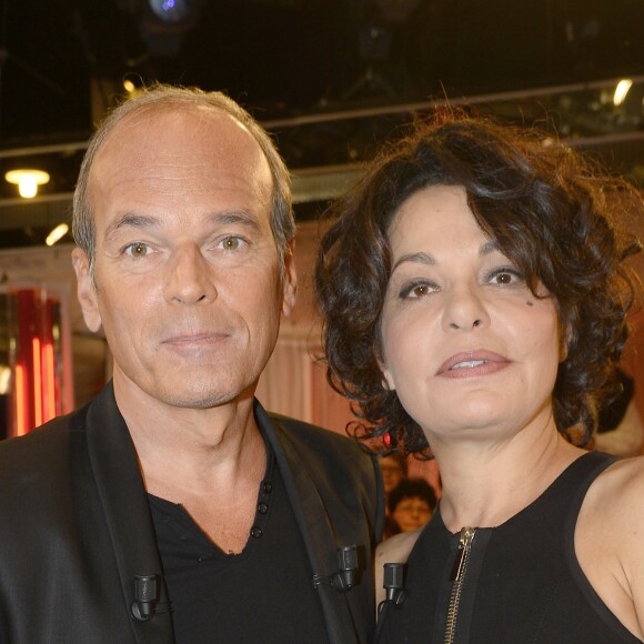 Laurent Baffie et Isabelle Mergault - Enregistrement de l'émission "Vivement dimanche" à Paris le 22 octobre 2014