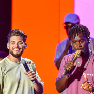 Exclusif - Black M à l'enregistrement de l'émission "Les Estivales de Culturebox" à Montpellier, diffusée le 12 août sur France 2. Le 2 juillet 2021. © Jean-René Santini / Bestimage