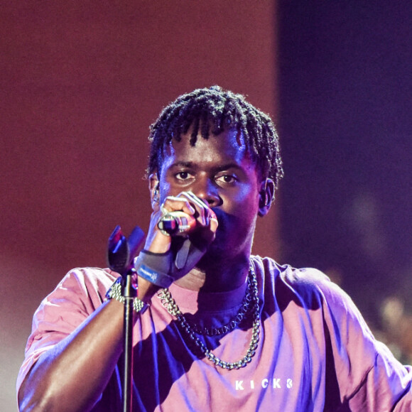 Exclusif - Black M à l'enregistrement de l'émission "Les Estivales de Culturebox" à Montpellier, diffusée le 12 août sur France 2. Le 2 juillet 2021. © Jean-René Santini / Bestimage