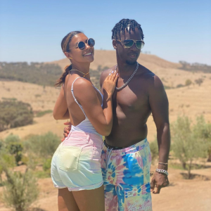 Black M et son épouse Léa Djadja à Marrakech. Août 2021.