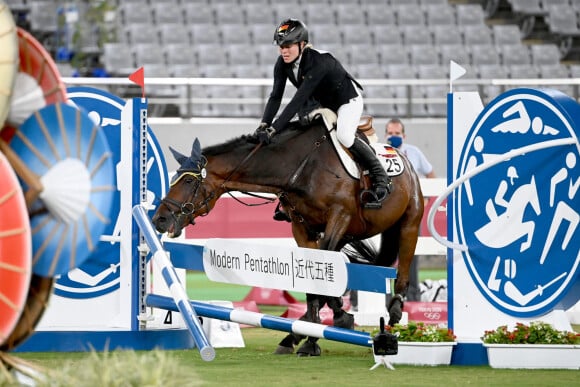 Annika Schleu et le cheval Saint Boy aux Jeux Olympiques de Tokyo, 6 août 2021.
