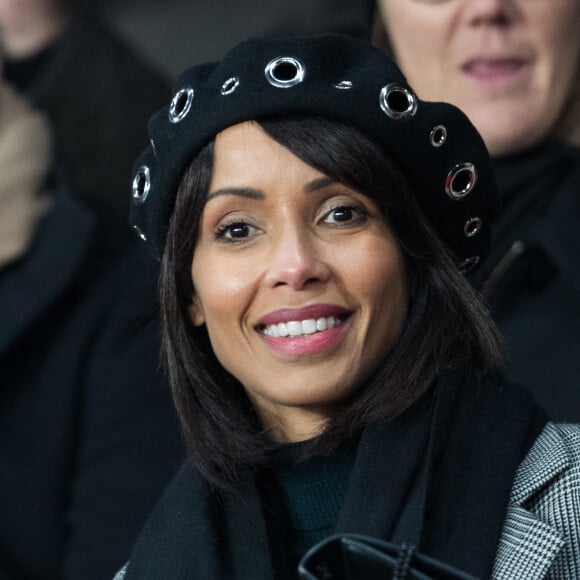 Sonia Rolland (Miss France 2000) dans les tribunes lors du match de Ligue 1 "PSG - Nantes (2-0)" au Parc des Princes, le 4 décembre 2019. © Cyril Moreau/Bestimage