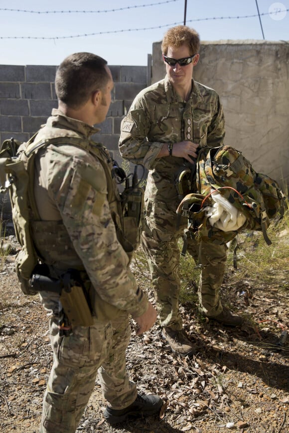 Le prince Harry lors d'un exercice d'entraînement de commando avec l'armée australienne en Australie en 2015.