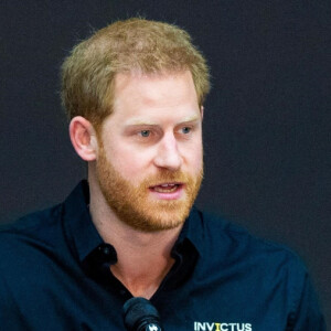 Le prince Harry se déplace à La Haye quelques jours après la naissance de son premier enfant Archie pour une conférence pour la prochaine compétition Invictus Games qui se déroulera aux Pays-Bas. La Haye, le 9 mai 2019.