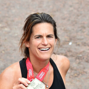 Amélie Mauresmo boucle le marathon de Londres en 3h22'45'' le 28 avril 2019.