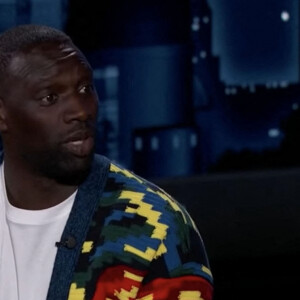 Omar Sy sur le plateau de l'émission "Jimmy Kimmel Live" pour la promotion de la deuxième saison de la série "Arsène Lupin" (Netflix). Los Angeles. Le 15 juin 2021.