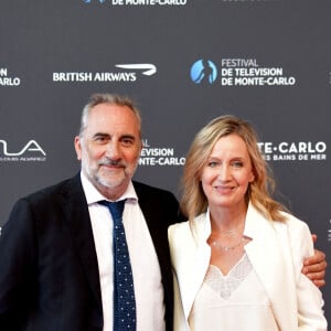 Antoine Duléry et Catherine Marchal lors de la soirée d'ouverture du 60ème Festival de Télévision de Monte-Carlo au Grimaldi Forum à Monaco, le 18 juin 2021. © Bruno Bébert/Bestimage