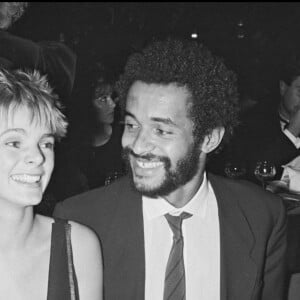 Yannick Noah et son ex-épouse Cecilia Rhode en 1985.