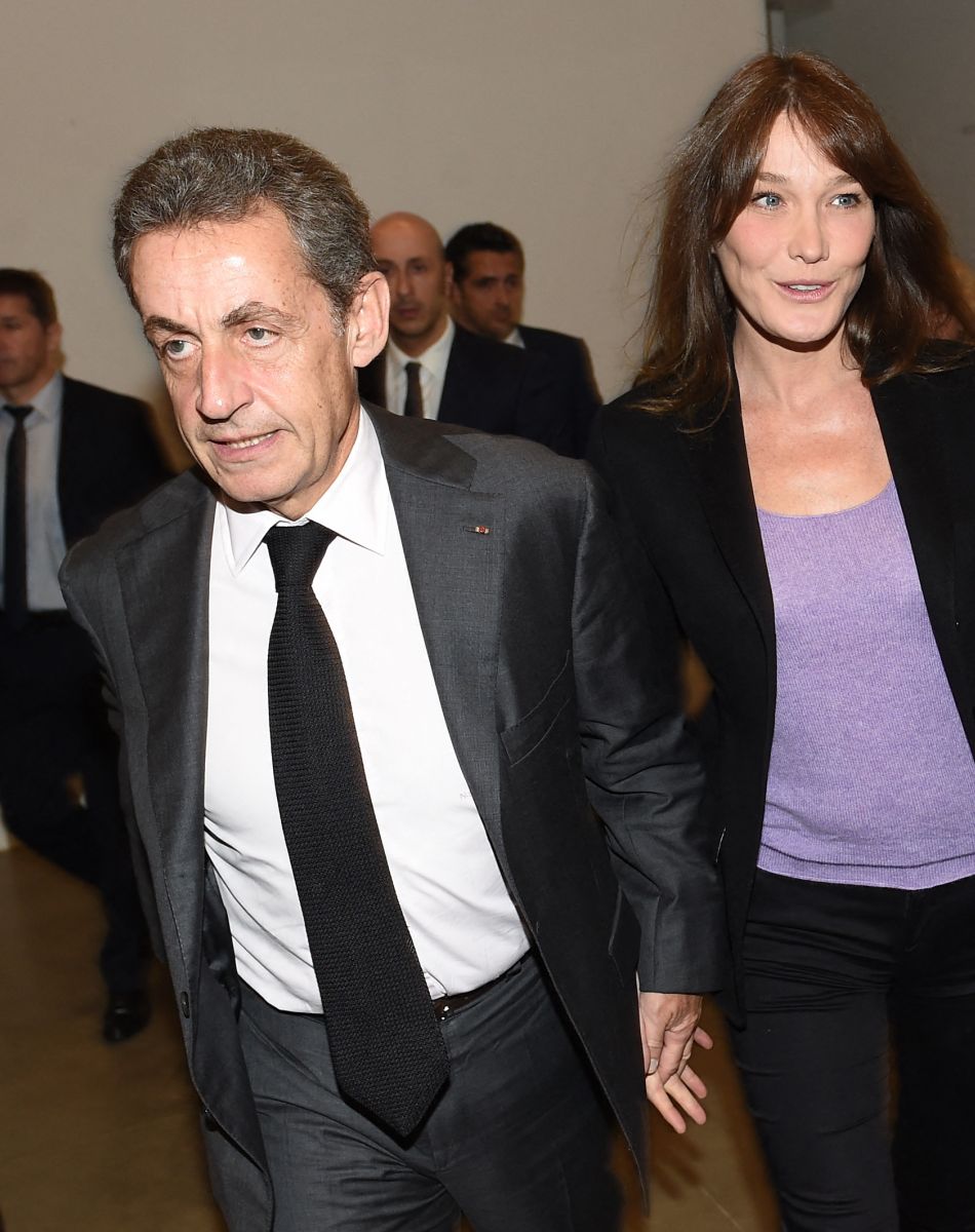 Nicolas Sarkozy et sa femme Carla Bruni-Sarkozy - Présentation du nouveau livre de Marisa Bruni Tedeschi "Mes chères filles, je vais vous raconter" à Turin en Italie le 6 mars 2017.