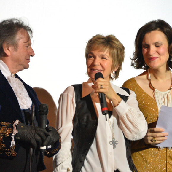 Mario Luraschi, Armelle et Véronique Jannot - Hommage au cascadeur équestre Mario Luraschi lors du 8e Festival 2 Valenciennes. Le 23 mars 2018. © Veeren / Bestimage