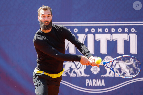 Benoît Paire en double lors des internationaux de tennis Open ATP 250 Emilia Romagna 2021 à Parme, Italie, le 27 mai 2021.
