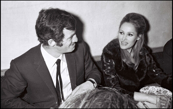 Archives - Jean-Paul Belmondo et Ursula Andress lors de la sortie du film "Le Voleur". Paris. 1967.