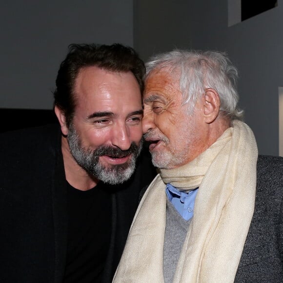 Exclusif - Jean Dujardin, Jean-Paul Belmondo - Soirée de lancement, au Musée Paul Belmondo, de deux ouvrages signés par Jean-Paul Belmondo, "Mille vies valent mieux qu'une" et "Belmondo par Belmondo" parus aux éditions Fayard à Boulogne-Billancourt, le 5 Décembre 2016. © Dominique Jacovides/Bestimage 