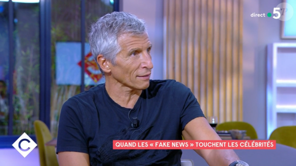 Nagui s'explique sur l'affaire de mutilation de chevaux dont il a été injustement accusé, sur le plateau de "C à Vous" sur France 5 le 8 septembre 2021.