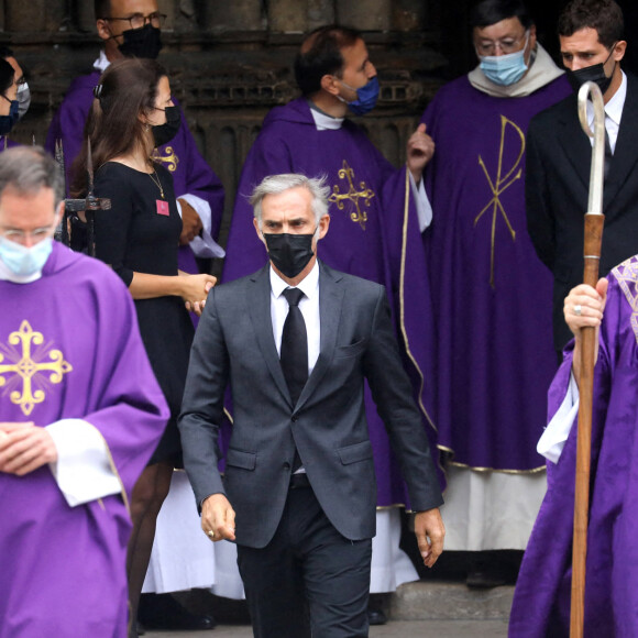 Paul Belmondo - Obsèques de Jean-Paul Belmondo en l'église Saint-Germain-des-Prés, à Paris. © Dominique Jacovides / Bestimage